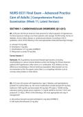 NURS 6531 Final Exam &ndash; Advanced Practice Care of Adults &vert; Comprehensive Practice Examination &lpar;Week 11&comma; Latest Version&rpar; Study Guide and Practice Questions