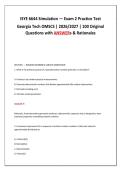 Georgia Tech ISYE 6644 Simulation Exam 2 2026&sol;2027 &vert; 100 Practice Questions with Answers & Detailed Rationales