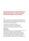 ANCC PMHNP PSYCH MENTAL HEALTH NP EXAM LATEST&NewLine;VERSION 2026-2027 &lpar;TEST 1&comma;2&comma;3&rpar;100 QUESTION AND&NewLine;ANSWERS WITH RATIONALES IN EACH VERSION&period;2026&sol;2027 FREQUENTLY MOST TESTED Q&A FROM PAST PAPERS &ndash; MOST EXPECTED IN EXAM &ndash; MUST KNOW BEFORE EXAM&NewLine;
