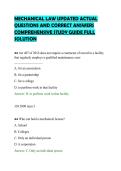MECHANICAL LAW UPDATED ACTUAL QUESTIONS AND CORRECT ANSWERS COMPREHENSIVE STUDY GUIDE FULL SOLUTION&period;pdf&NewLine;&NewLine;