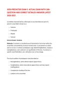 APEA PREDICTOR EXAM 3 ACTUAL EXAM WITH 100&plus;&NewLine;QUESTION AND CORRECT DETAILED ANSWERS LATEST 2026&sol;2027 FREQUENTLY MOST TESTED Q&A FROM PAST PAPERS &ndash; MOST EXPECTED IN EXAM &ndash; MUST KNOW BEFORE EXAM&NewLine;