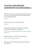 CIP ACTUAL EXAM PAPER 2026&NewLine;QUESTIONS WITH SOLUTIONS GRADED A&plus;