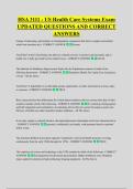 HSA 3111 - US Health Care Systems Exam &NewLine;UPDATED QUESTIONS AND CORRECT &NewLine;ANSWERS