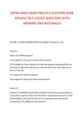 EDPNA MAIN EXAM PRACTICE QUESTION BANK &NewLine;300 MULTIPLE-CHOICE QUESTIONS WITH &NewLine;ANSWERS AND RATIONALES