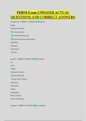PHRM Exam UPDATED ACTUAL &NewLine;QUESTIONS AND CORRECT ANSWERS