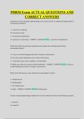 PHRM Exam ACTUAL QUESTIONS AND &NewLine;CORRECT ANSWERS