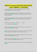 HEED 112 Exam UPDATED QUESTIONS &NewLine;AND CORRECT ANSWERS