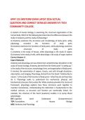 APHY 101 MIDTERM EXAM LATEST 2026 ACTUAL&NewLine;QUESTION AND CORRECT DETAILED ANSWER IVY TECH&NewLine;COMMUNITY COLLEGE&period;2026&sol;2027 FREQUENTLY MOST TESTED Q&A FROM PAST PAPERS &ndash; MOST EXPECTED IN EXAM &ndash; MUST KNOW BEFORE EXAM&NewLine;