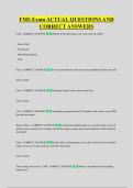 FMS Exam ACTUAL QUESTIONS AND &NewLine;CORRECT ANSWERS