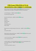 FMS Exam UPDATED ACTUAL &NewLine;QUESTIONS AND CORRECT ANSWERS