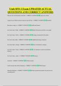Utah SFO 2 Exam UPDATED ACTUAL &NewLine;QUESTIONS AND CORRECT ANSWERS