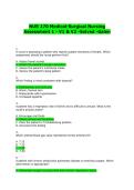 NUR 170 Medical-Surgical Nursing Assessment 1 - V1 & V2 -Solved -Galen