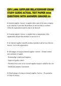 CIPS L4M6 SUPPLIER RELATIONSHIP EXAM&NewLine;STUDY GUIDE ACTUAL TEST PAPER 2026&NewLine;QUESTIONS WITH ANSWERS GRADED A&plus;