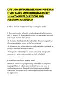 CIPS L4M6 SUPPLIER RELATIONSHIP EXAM&NewLine;STUDY GUIDE COMPREHENSIVE SCRIPT&NewLine;2026 COMPLETE QUESTIONS AND&NewLine;SOLUTIONS GRADED A&plus;