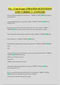 Cis - Csm Exam UPDATED QUESTIONS &NewLine;AND CORRECT ANSWERS