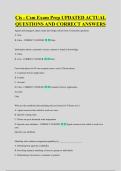 Cis - Csm Exam Prep UPDATED ACTUAL &NewLine;QUESTIONS AND CORRECT ANSWERS