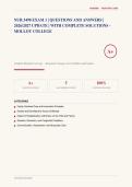 NUR 3490 Exam 1 Molloy College Actual Exam 2026&sol;2027 &ndash; 100&percnt; Verified Questions with Complete Solutions &ndash; Pass Guaranteed &ndash; A&plus; Graded 
