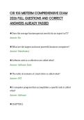 CIS 105 MIDTERM COMPREHENSIVE EXAM&NewLine;2026 FULL QUESTIONS AND CORRECT&NewLine;ANSWERS ALREADY PASSED
