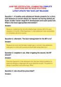 AANP FNP CERTIFICATION - EXAMINATION COMPLETE&NewLine;QUESTIONS AND DETAILED SOLUTIONS&NewLine;LATEST UPDATE THIS YEAR JUST RELEASED