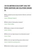 CIS 105 MIDTERM EXAM SCRIPT 2026 TEST&NewLine;PAPER QUESTIONS AND SOLUTIONS GRADED&NewLine;A&plus;
