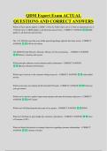 QDM Expert Exam ACTUAL &NewLine;QUESTIONS AND CORRECT ANSWERS