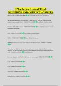CPPA Review Exam ACTUAL &NewLine;QUESTIONS AND CORRECT ANSWERS