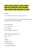 CISEC ACTUAL EXAM CLOSING SCRIPT&NewLine;UPDATED QUESTIONS AND ANSWERS&NewLine;VIEW AHEAD PREP MATERIAL SOLVED&NewLine;