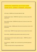 INORGANIC CHEMISTRY ACS STUDY GUIDE EXAMS WITH CORRECT ANSWERS 2026 &sol;GRADED A&plus;