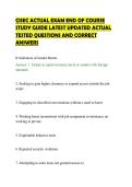 CISEC ACTUAL EXAM END OF COURSE&NewLine;STUDY GUIDE LATEST UPDATED ACTUAL&NewLine;TESTED QUESTIONS AND CORRECT&NewLine;ANSWERS