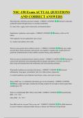 NSC-150 Exam ACTUAL QUESTIONS &NewLine;AND CORRECT ANSWERS