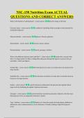 NSC-150 Nutrition Exam ACTUAL &NewLine;QUESTIONS AND CORRECT ANSWERS