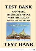 Test Bank For Campbell Essential Biology&comma; 7th Edition By Reece&comma; &lpar;Ch 1 To 29&rpar; Update &lpar; pdf