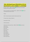 NSC-150 Final Exam UPDATED ACTUAL &NewLine;QUESTIONS AND CORRECT ANSWERS