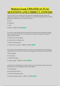 Marketo Exam UPDATED ACTUAL &NewLine;QUESTIONS AND CORRECT ANSWERS