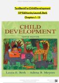 Test Bank For Child Development 10th Edition by Laura E&period; Berk Chapters 1 - 15