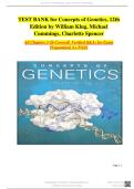 TEST BANK - Concepts of Genetics 12th edition by Klug&comma; Cummings&comma;