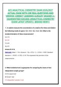 ACS ANALYTICAL CHEMISTRY EXAM 2026&sol;2027 ACTUAL EXAM WITH 200 REAL QUESTIONS AND VERIFIED CORRECT ANSWERS ALREADY GRADED A&plus; &vert;GUARANTEED SUCCESS &vert;ANALYTICAL CHEMISTRY EXAM LATEST UPDATE &vert; &lbrack;BRAND NEW&excl;&excl;&rsqb;