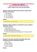 ADVANCED CARDIOVASCULAR LIFE SUPPORT EXAM VERSION 2- EXAMINATION COMPLETE&NewLine;QUESTIONS AND DETAILED SOLUTIONS&NewLine;LATEST UPDATE THIS YEAR JUST RELEASED