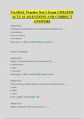 NAADAC Practice Test 1 Exam UPDATED &NewLine;ACTUAL QUESTIONS AND CORRECT &NewLine;ANSWERS
