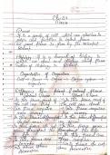Class notes Biology  