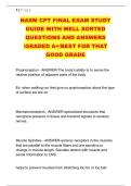 NASM CPT FINAL EXAM STUDY &NewLine;GUIDE WITH WELL SORTED &NewLine;QUESTIONS AND ANSWERS &NewLine;&sol;GRADED A&plus;&sol;BEST FOR THAT &NewLine;GOOD GRADE