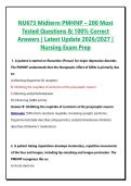 NU673 Midterm PMHN with Most Tested Questions & 100&percnt; Correct Answers &vert; Complete Package Bundle