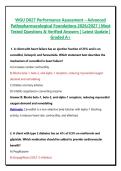 WGU D027 Performance Assessment &ndash; Advanced Pathopharmacological Foundations 2026&sol;2027 &vert; Most Tested Questions & Verified Answers &vert; Latest Update &vert; Graded A&plus;