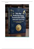 July Bar Multistate Essay &NewLine;Examination &lpar;MEE&rpar; 2026&sol;2027 &NewLine;Comprehensive Knowledge Assessment and Review Guide&colon; &NewLine;Advanced Test Bank&comma; Detailed &NewLine;Practice Questions&comma; Final Exam &NewLine;Preparation&comma; and Complete Study Companion&NewLine;