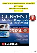 &rsqb;TEST BANK for Current Medical Diagnosis And Treatment 2023 62nd Edition Maxine Papadakis&vert; Latest questions and answers