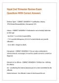 Nypd 2nd Trimester Review Exam Questions With Correct Answers