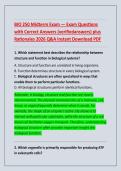 BIO 250 Midterm Exam &mdash; Exam Questions &NewLine;with Correct Answers &lpar;verifiedanswers&rpar; plus &NewLine;Rationales 2026 Q&A Instant Download PDF