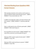 Maryland Boating Exam Questions With Correct Answers