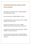 Maryland Boating Exam Questions With Correct Answers