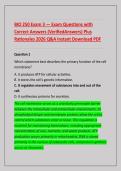 BIO 250 Exam 3 &mdash; Exam Questions with &NewLine;Correct Answers &lpar;VerifiedAnswers&rpar; Plus &NewLine;Rationales 2026 Q&A Instant Download PDF 